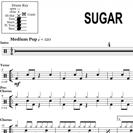 maroon 5 animals sheet music