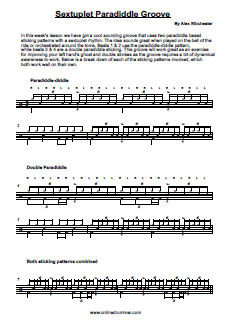 Cool Sextuplet Paradiddle Groove - PDF Cool Sextuplet Paradiddle Groove - PDF