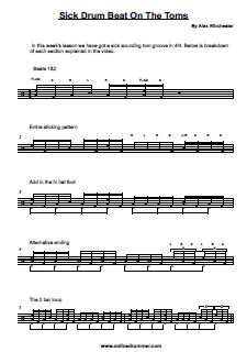 Sick Drum Beat On The Toms - PDF Sick Drum Beat On The Toms - PDF