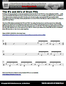 The E's and Ah's of Drum Fills - PDF The E's and Ah's of Drum Fills - PDF