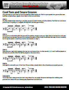 Cool Tom and Snare Groove - PDF Cool Tom and Snare Groove - PDF
