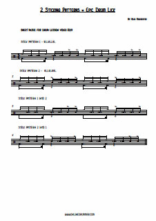 2 Sticking Patterns - 1 Epic Drum Lick PDF 2 Sticking Patterns - 1 Epic Drum Lick PDF