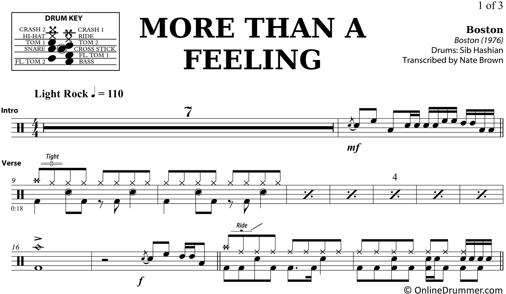More Than A Feeling Boston Drum Sheet Music OnlineDrummer More than a feeling boston drum sheet music onlinedrummer