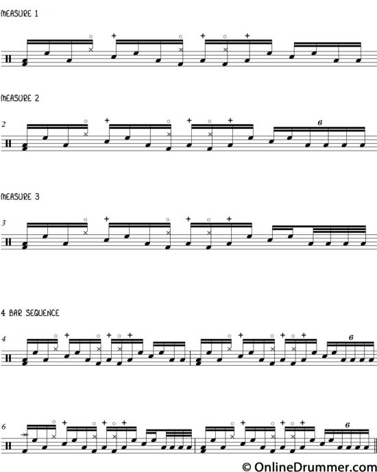 Funky Drum Beat On The Toms Intermediate
