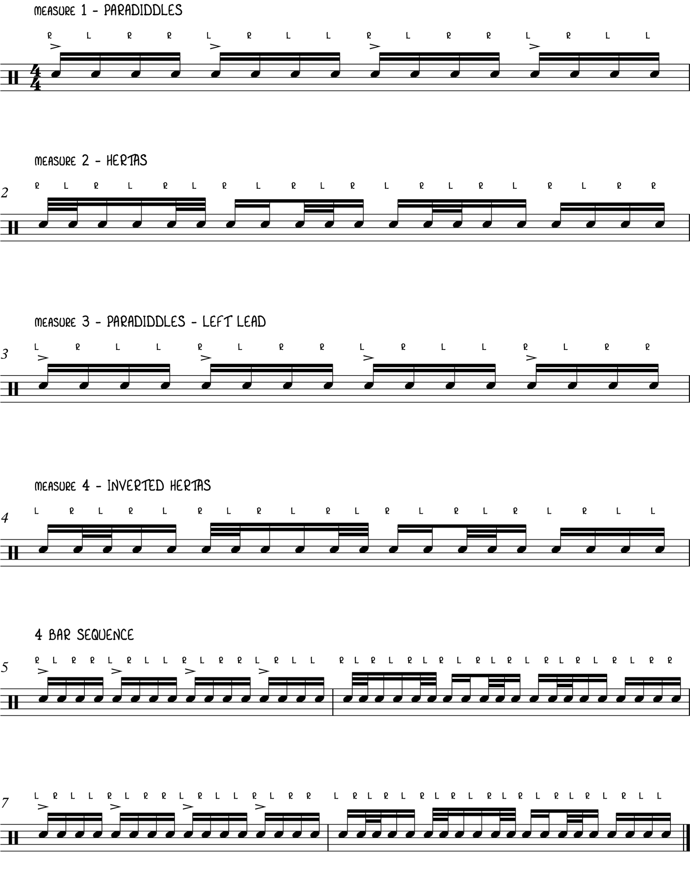 Fun 4 Bar Paradiddle Herta Practice Pad Exercise