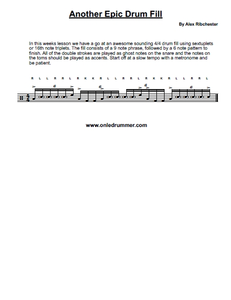 Another Sweet Drum Lick - Sheet Music Another Sweet Drum Lick - Sheet Music