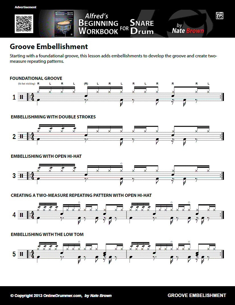 Groove Embellishment - Sheet Music Groove Embellishment - Sheet Music