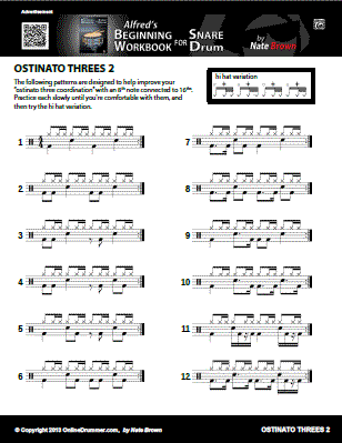 Ostinato Threes - 2 - Sheet Music Ostinato Threes - 2 - Sheet Music