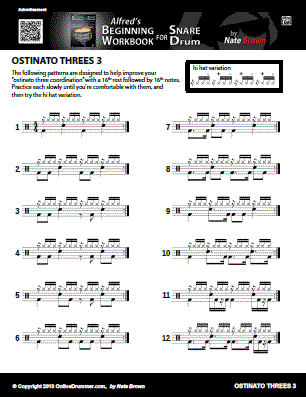 Ostinato Three 3 - Sheet Music Ostinato Three 3 - Sheet Music