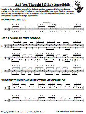 And You Thought I Didn't Paradiddle - Sheet Music And You Thought I Didn't Paradiddle - Sheet Music