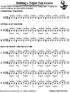 Building A Triplet Tom Groove - Sheet Music Building A Triplet Tom Groove - Sheet Music
