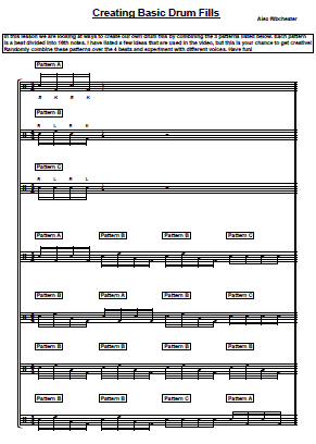 Creating Your Own Fills - Sheet Music Creating Your Own Fills - Sheet Music