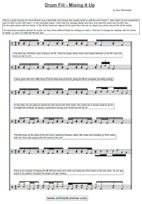 Drum Fill Concept - Mixing it Up - Sheet Music Drum Fill Concept - Mixing it Up - Sheet Music