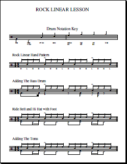 Rock Linear Groove Lesson Rock Linear Groove Lesson