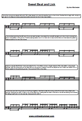 Sweet Beat and Lick - Sheet Music Sweet Beat and Lick - Sheet Music