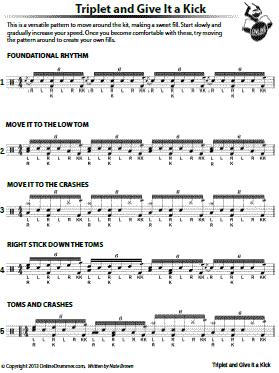 Triplet It and Give It a Kick - Sheet Music Triplet It and Give It a Kick - Sheet Music